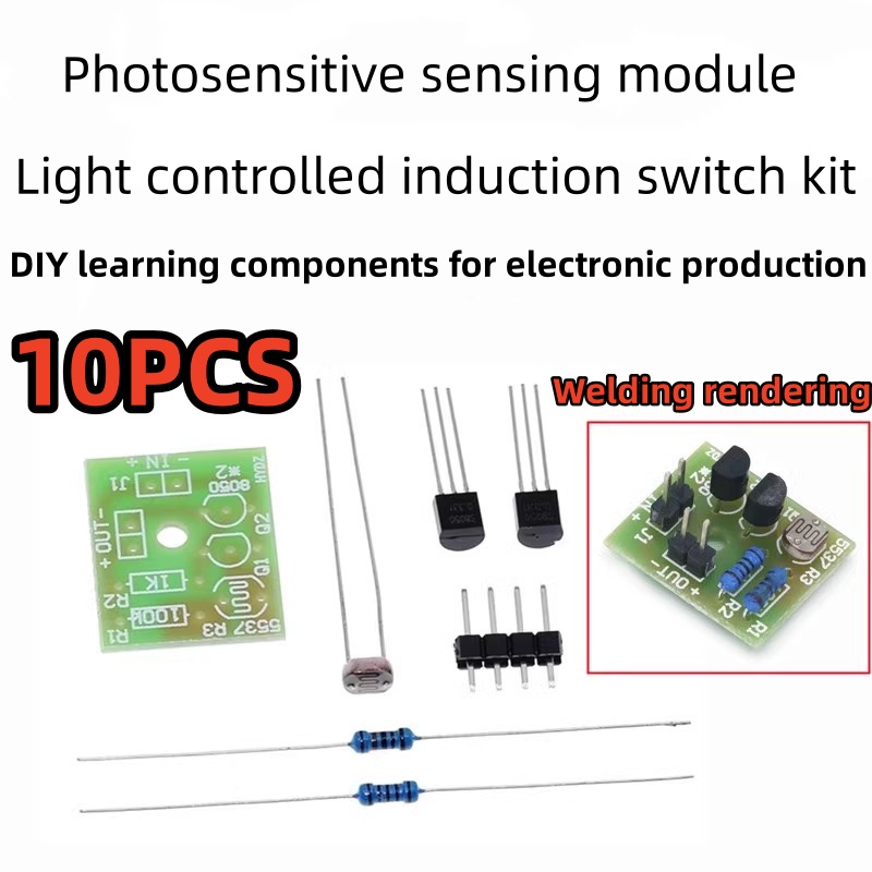Diy Electronics Learning Kit - 10 Stuks Lichtgevoelige Detectiemodule, Lichtgestuurde Sensorschakelaarset,