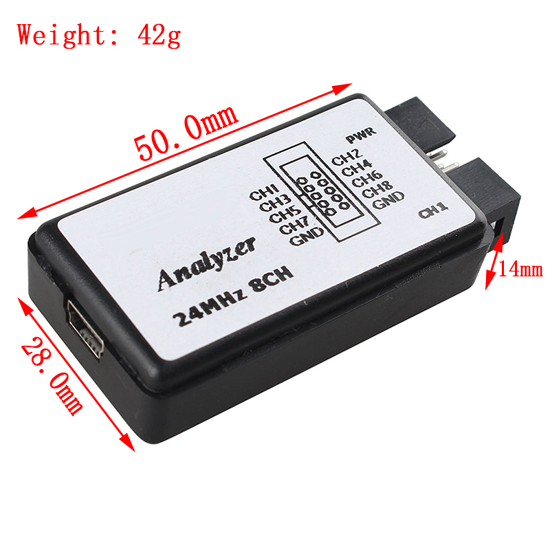 Usb Logic Analyzer 24Mhz 8 Kan - Logic Analyzer Usb recensie en prijs