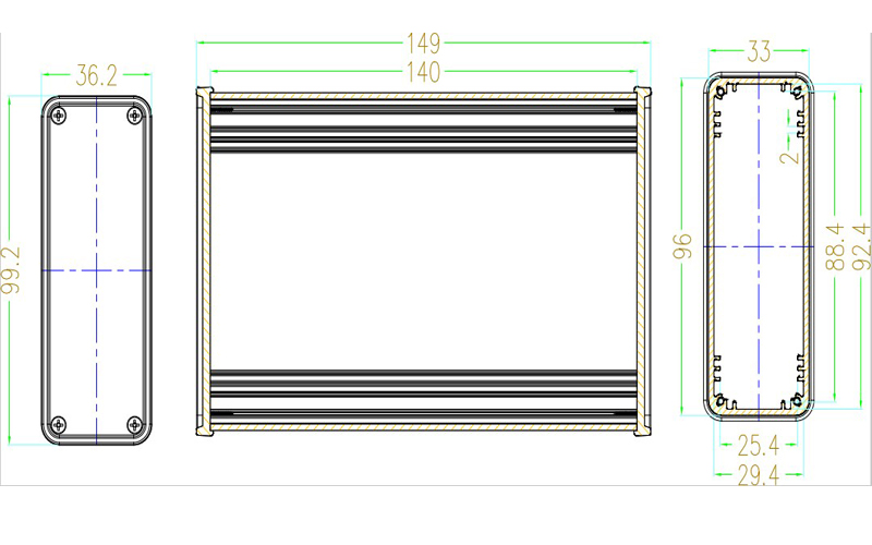 Aluminium Box Behuizing Case v - Diy Electronics Box recensie en prijs
